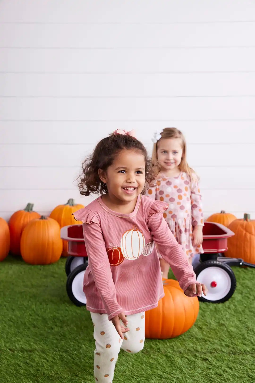 Pink Pumpkin Tunic And Legging Set