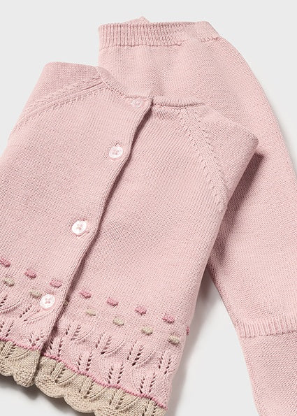 Baby Girl Knit Footed Pant, Sweater & Hat Set