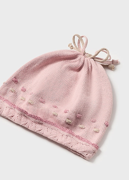 Baby Girl Knit Footed Pant, Sweater & Hat Set