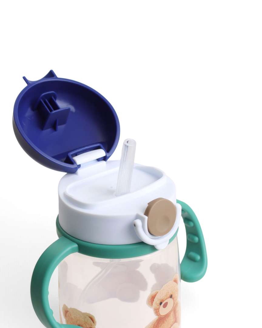Itzy Sips Bear Straw Cup With Snap Close Lid