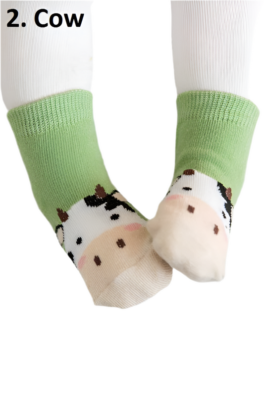 Cow Zoo Baby Animal Socks