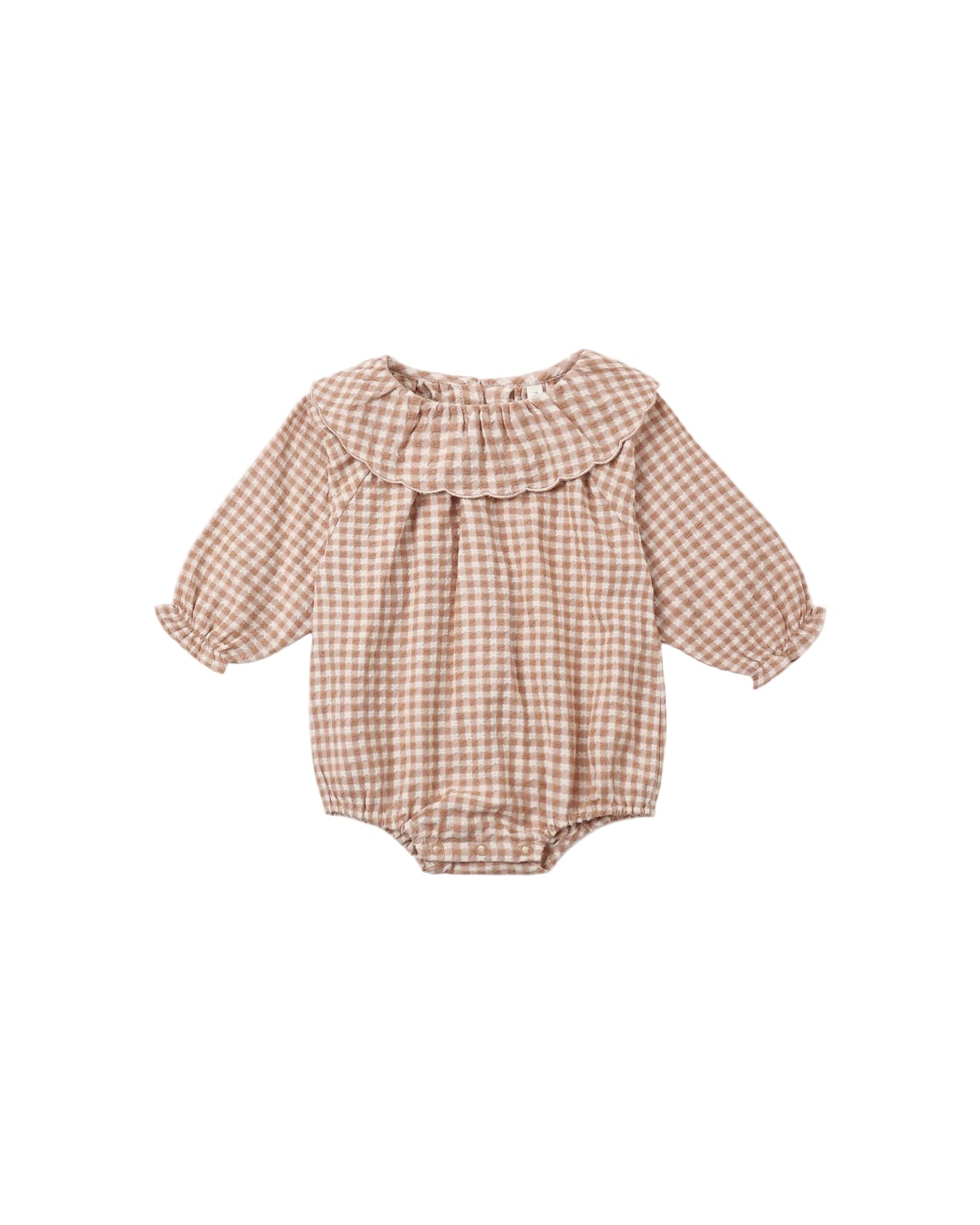 Colette Romper Fawn Gingham