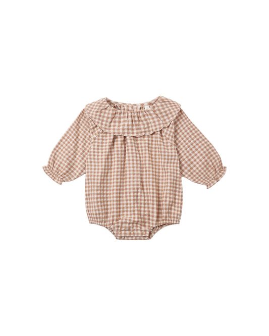 Colette Romper Fawn Gingham