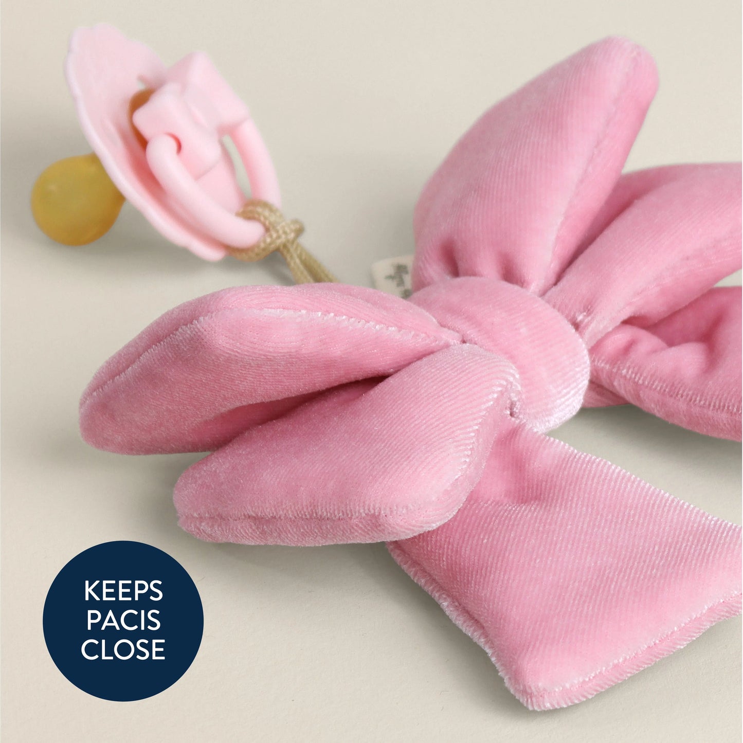 Bow Bitzy Pal Natural Rubber Pacifier & Plush