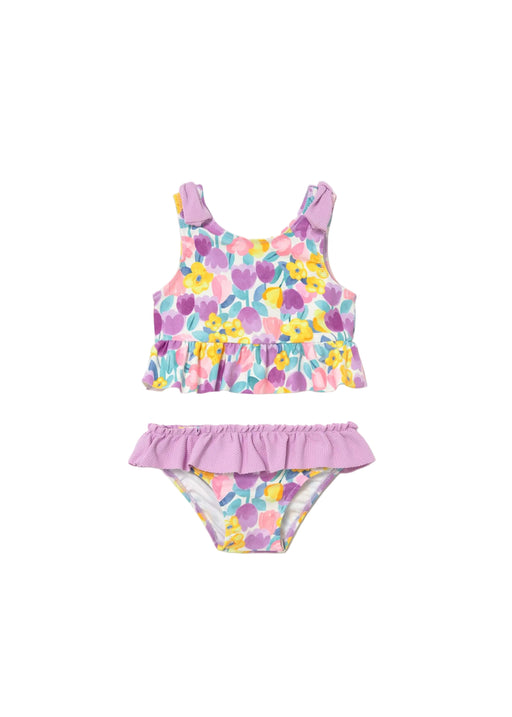 Two Piece Floral Swim Suit