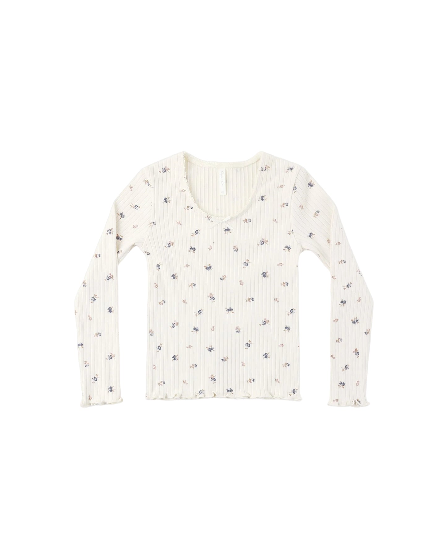 Ribbed Long Sleeve Natural Ditsy