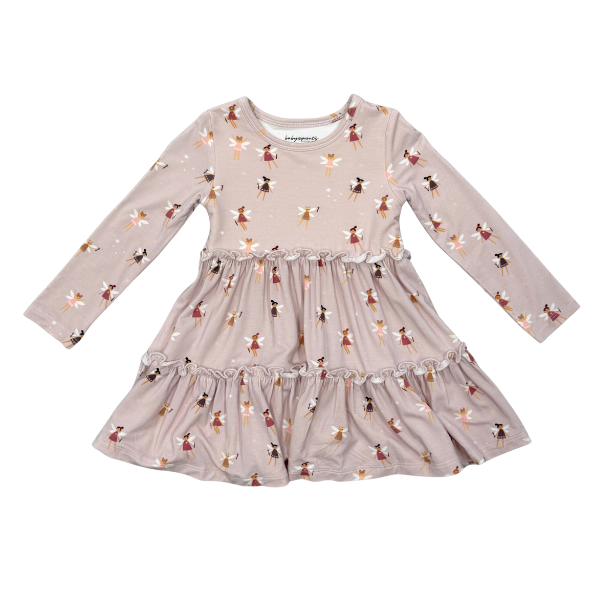 Long Sleeve Double Tiered Dress Fairies
