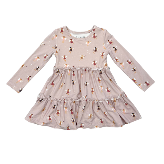 Long Sleeve Double Tiered Dress Fairies