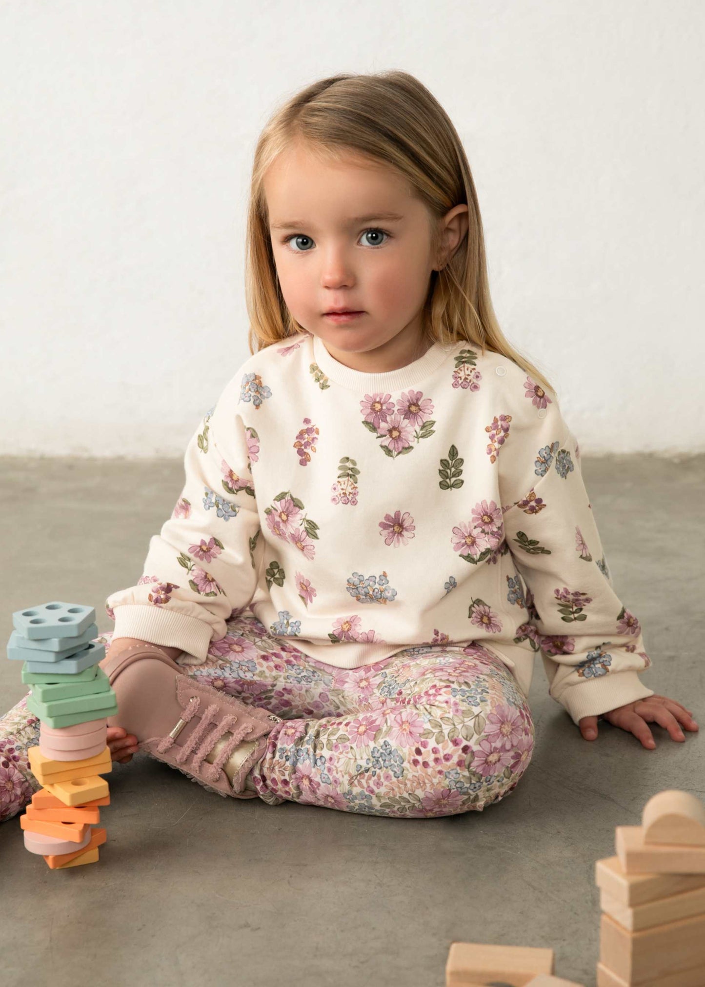 Fleece Floral Pullover