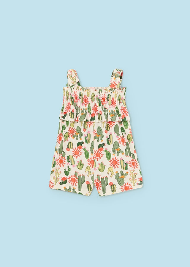 Knit Cactus Printed Romper