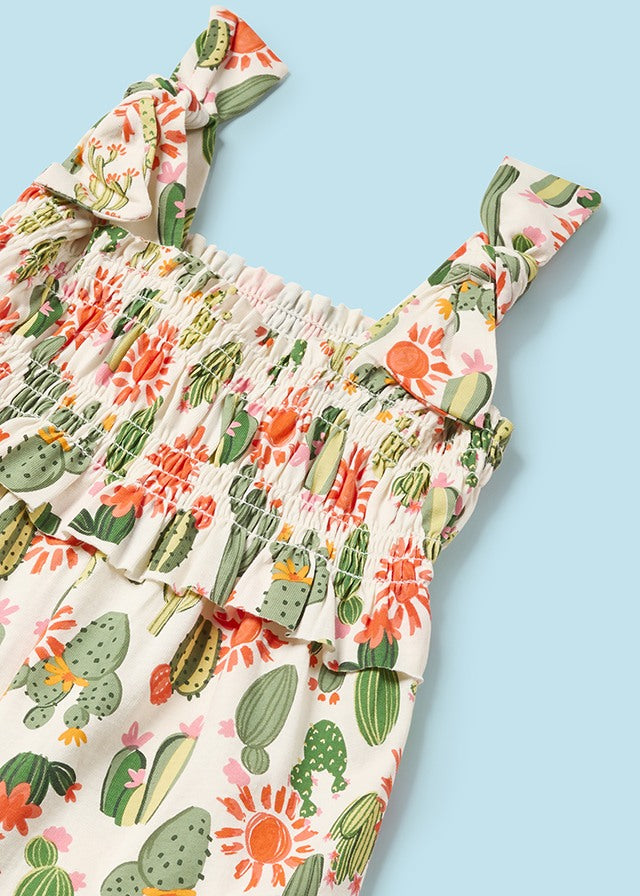 Knit Cactus Printed Romper