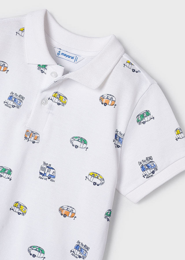 Vintage Camper Short Sleeve Polo