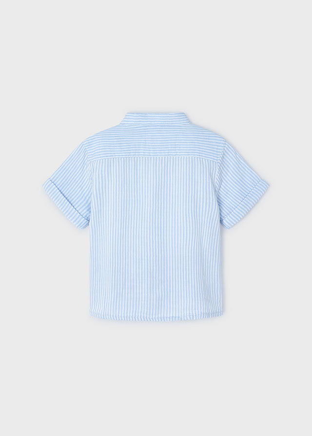 Striped Short Sleeve Button Down Shirt