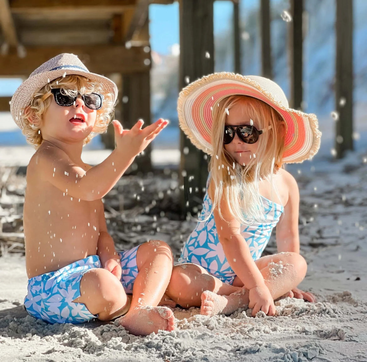 Peachy Striped Sunhat