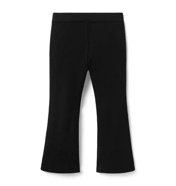 Rib Flare Pant Black