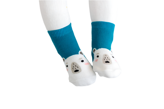 Polar Bear Zoo Baby Animal Socks