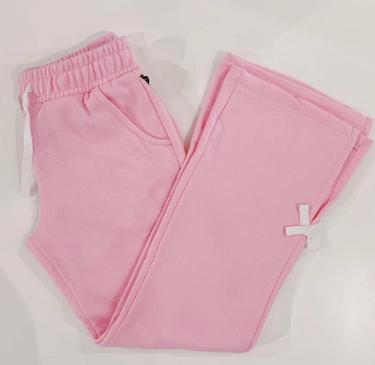 Flare Pants With Side Slit & Bow