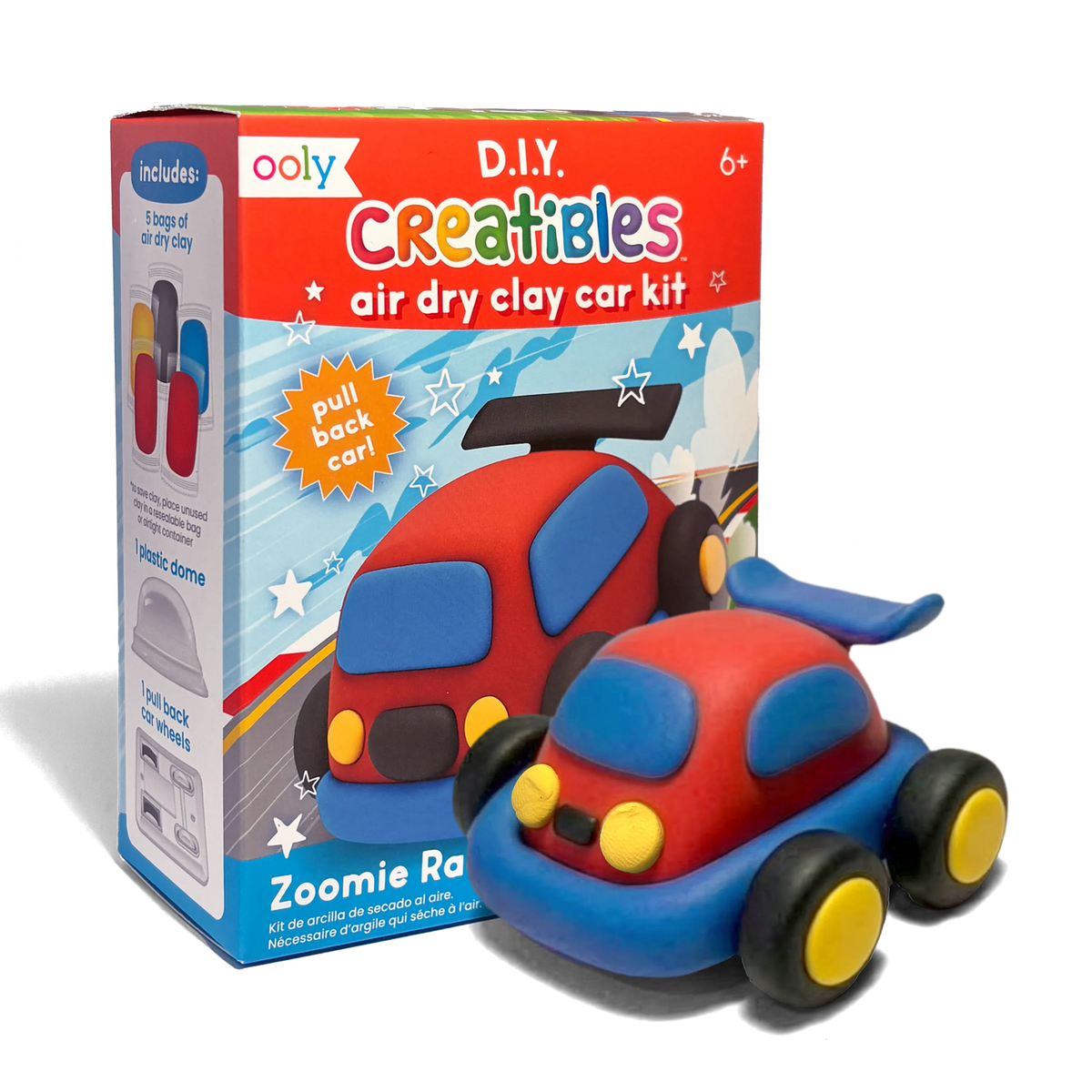 Creatibles Air Dry Clay Kit - Zoomie Racecar