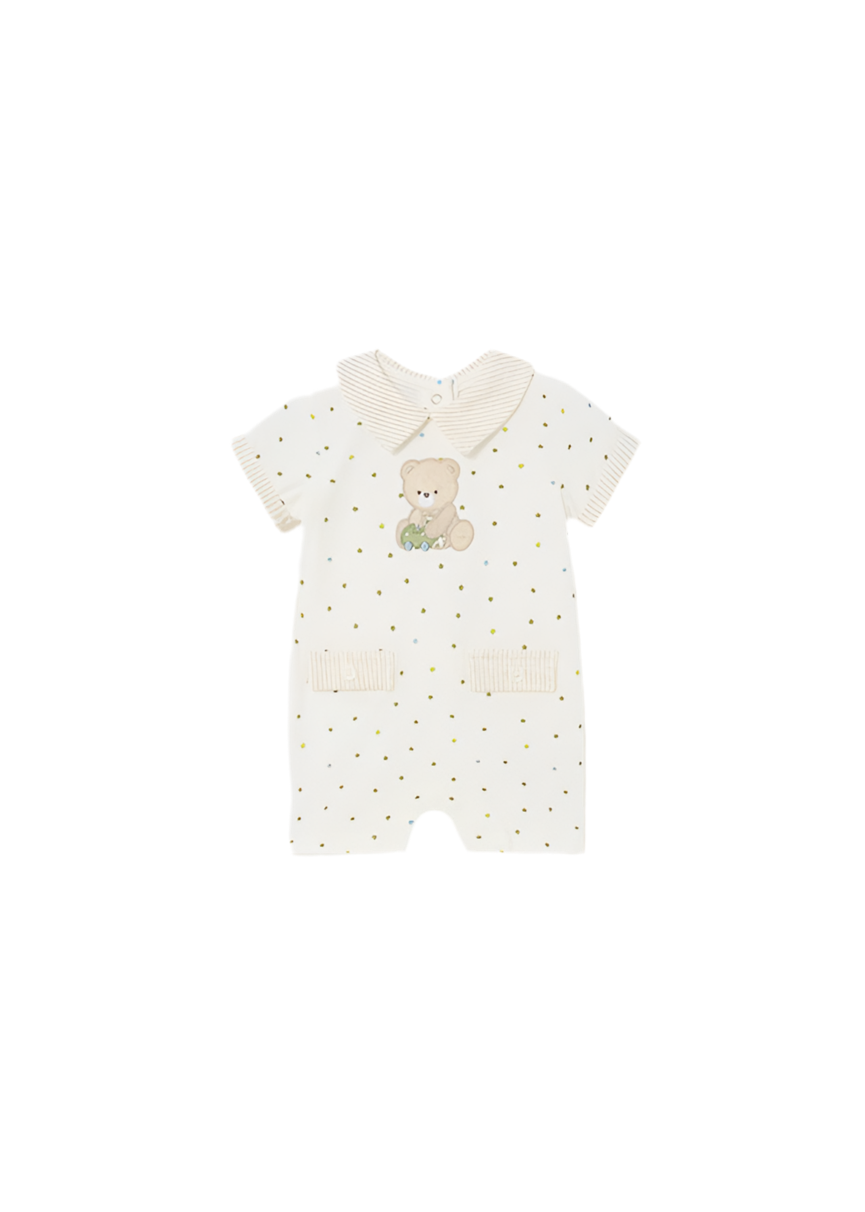 Teddy Bear Collared Romper