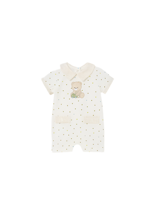 Teddy Bear Collared Romper
