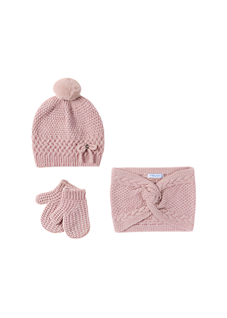 Hat, Snood & Mitten Set