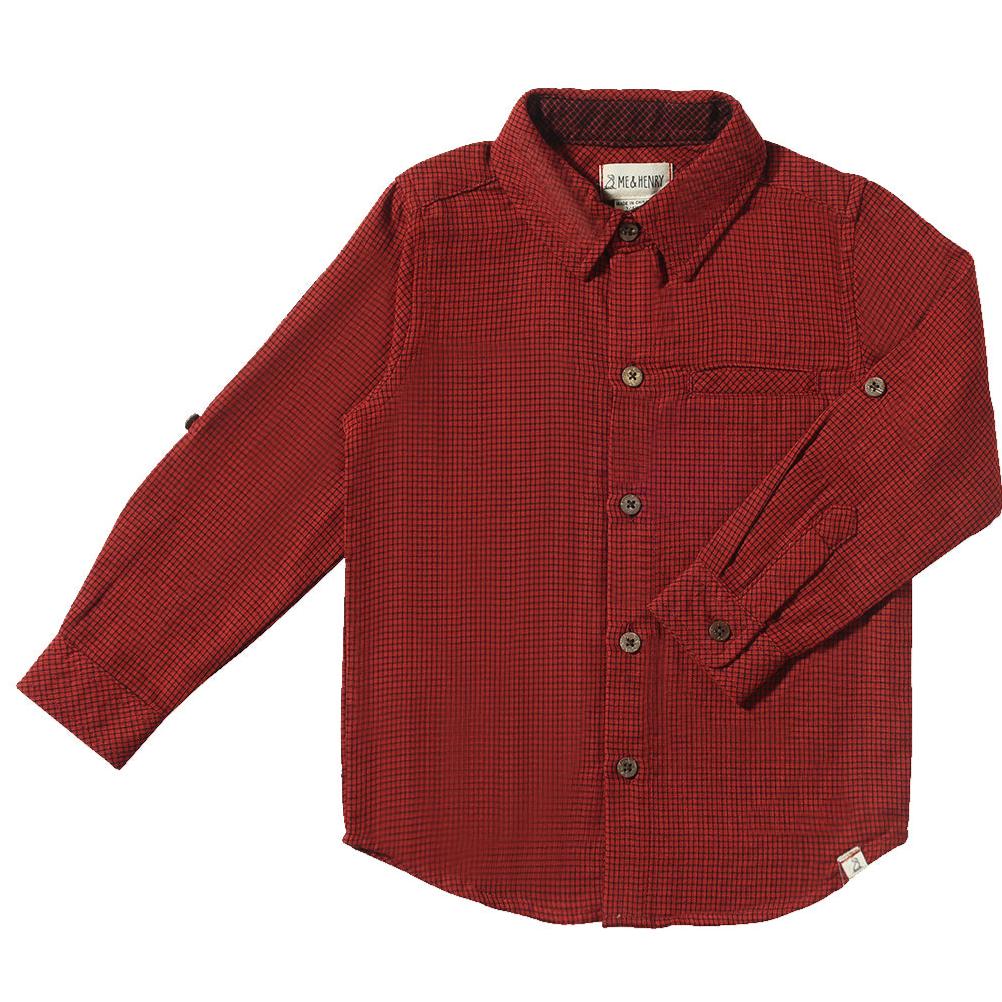 Micro Plaid Unlined Woven Shirt