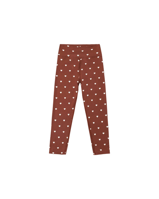 Basic Legging Brick Hearts