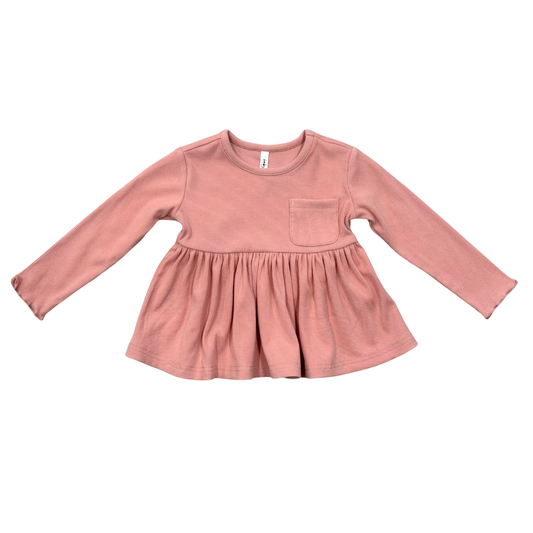 Ribbed Peplum Shirt & Flare Plants Set Meadow Bloom