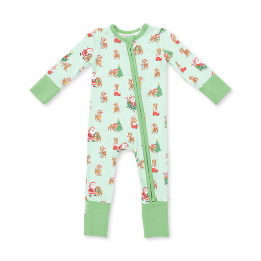 Vintage Reindeer & Santa Uni Convertible Romper