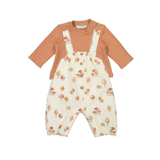 Mushroom Printed Overall Set