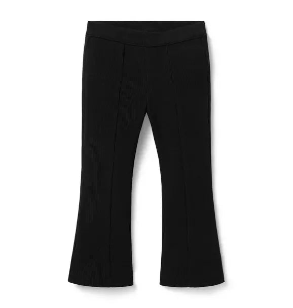 Rib Flare Pant Black