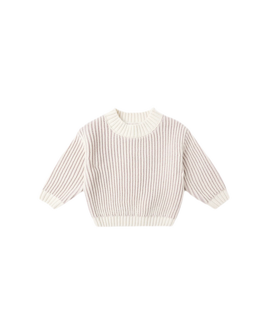 Chunky Knit Pant & Sweater Set || Lilac