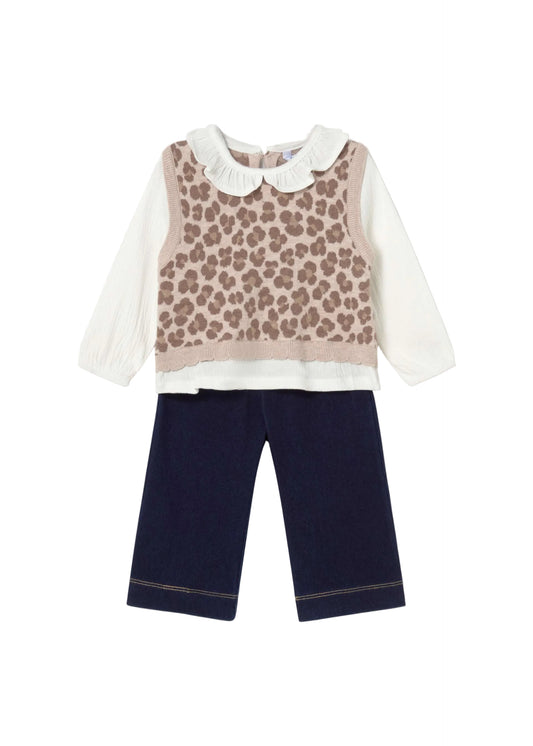 Leopard Vest & Pant Set