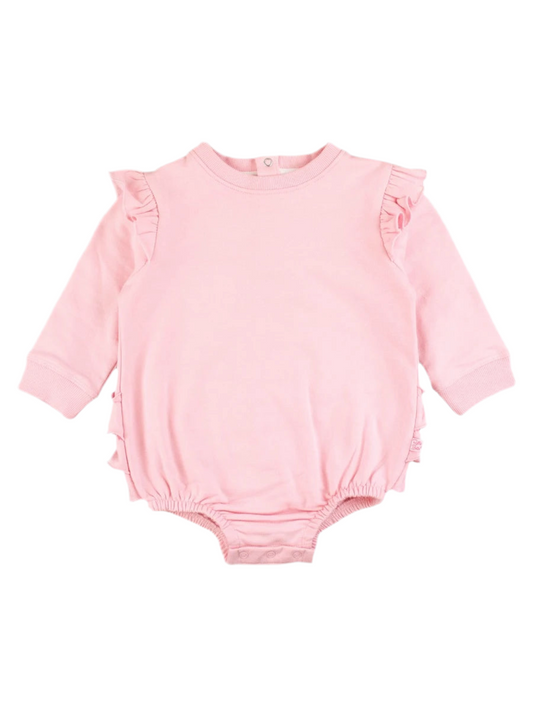 Sweatshirt Bubble Romper Pink
