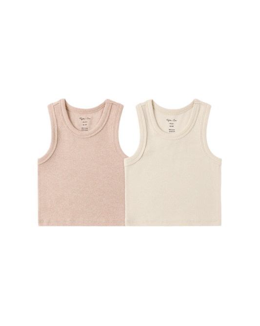 Ribbed Tank || Heathered Blush