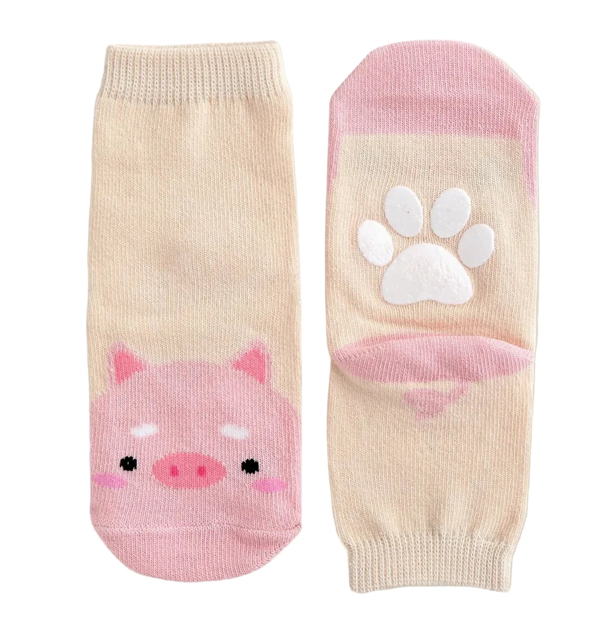 Non-Slip Grip Ankle Socks Pig Zoo