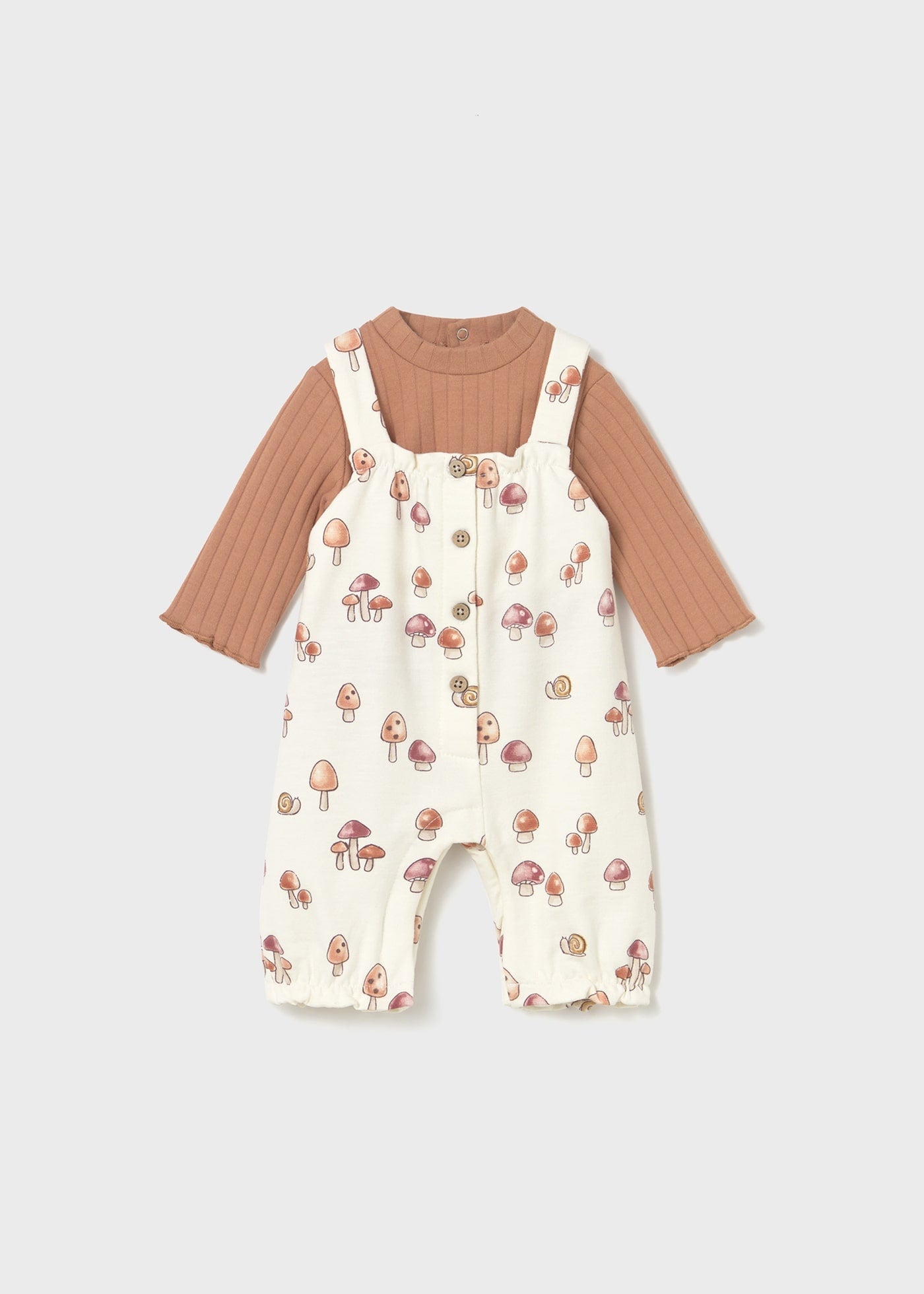 Mushroom Printed Overall Set