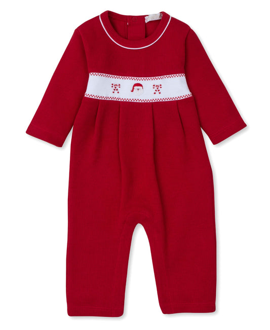 CLB Holiday Medley 24 Hand Emb. Santa Playsuit