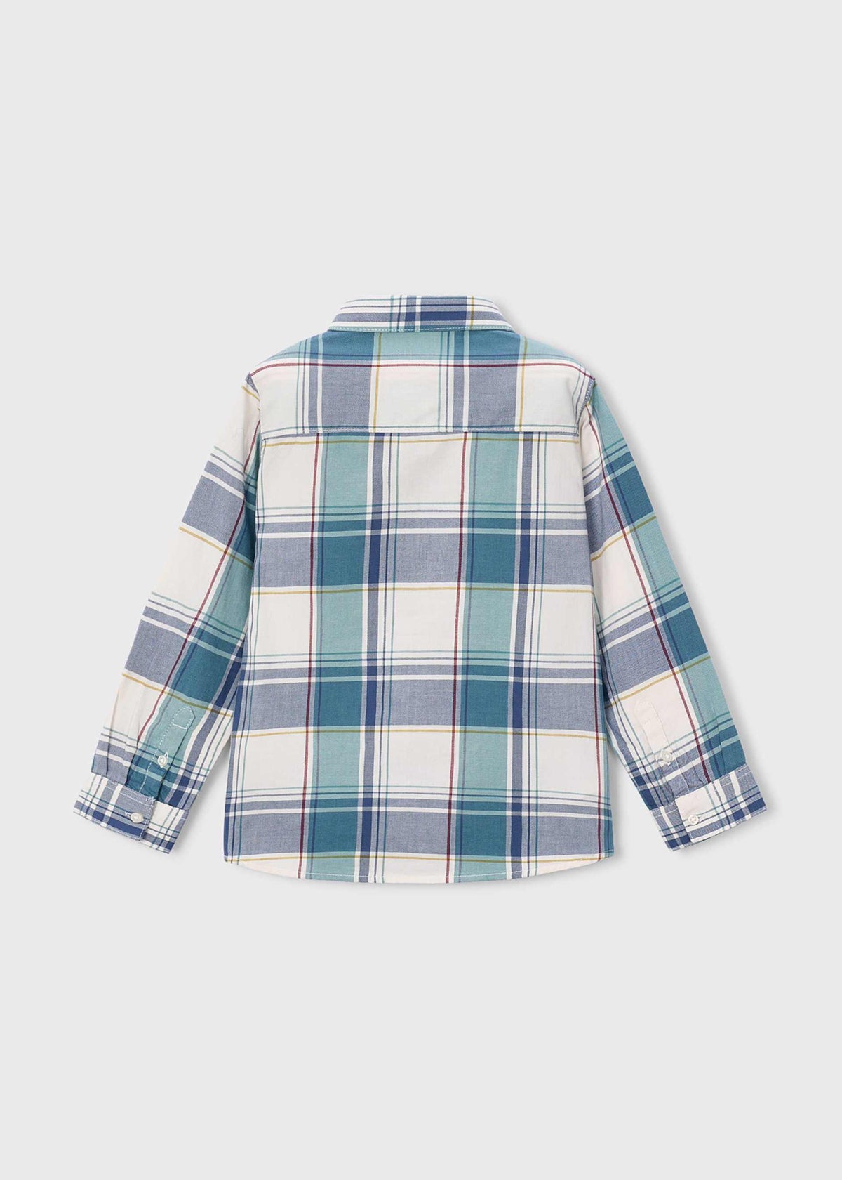 Blue Plaid Button-Down Shirt