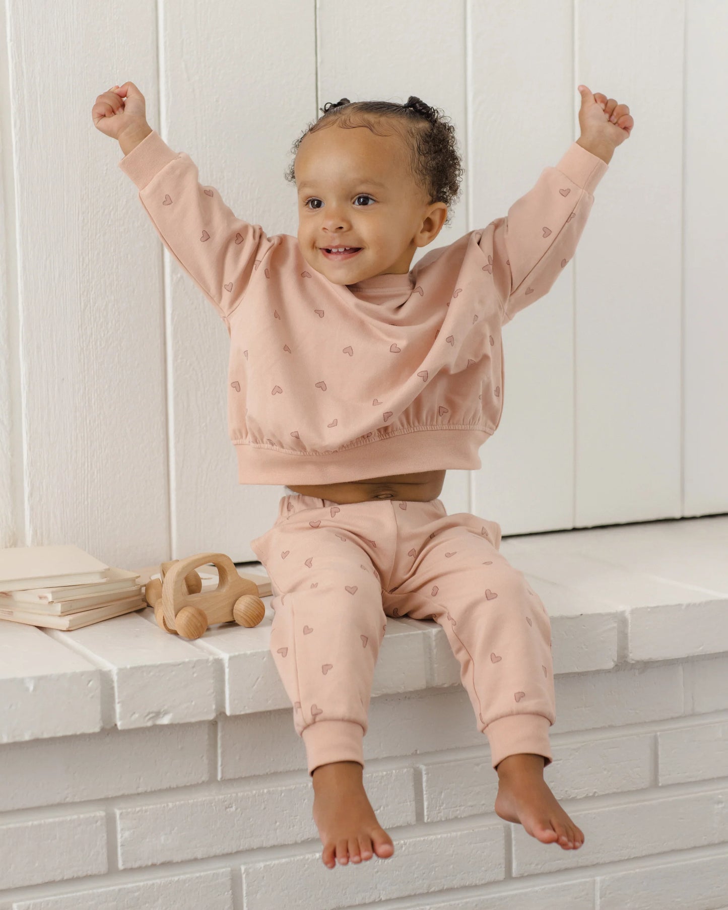 Relaxed Sweatshirt and Sweatpant Set Hearts