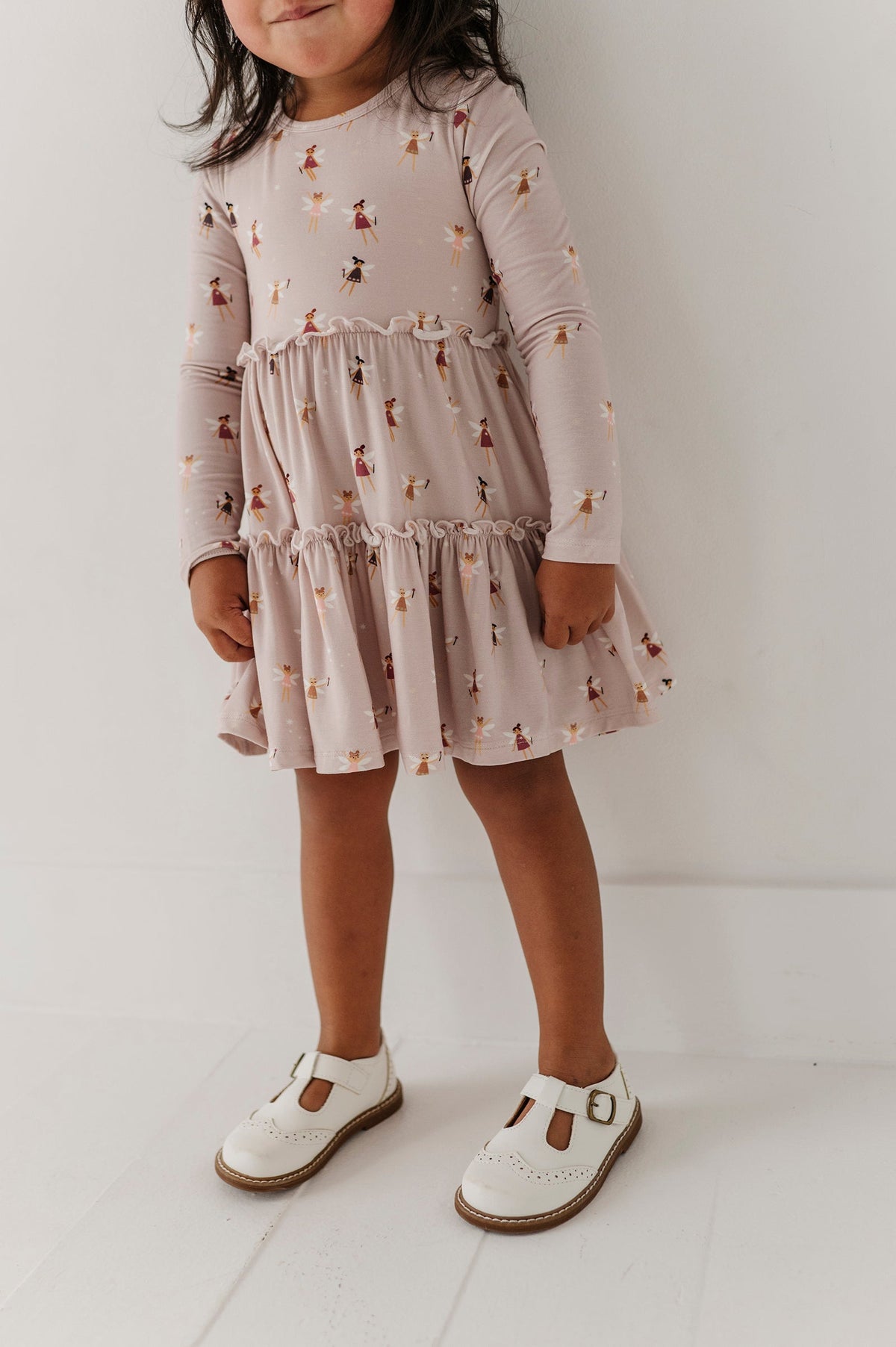 Long Sleeve Double Tiered Dress Fairies
