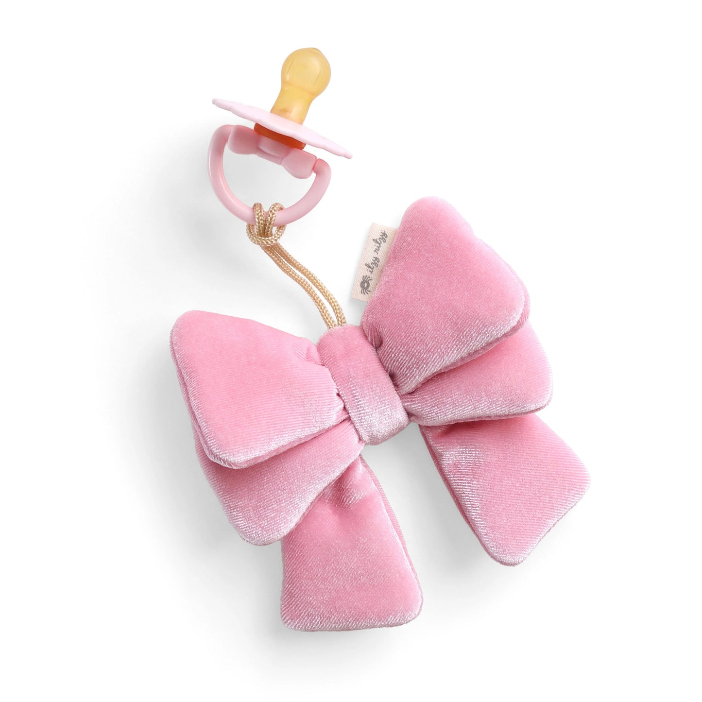 Bow Bitzy Pal Natural Rubber Pacifier & Plush