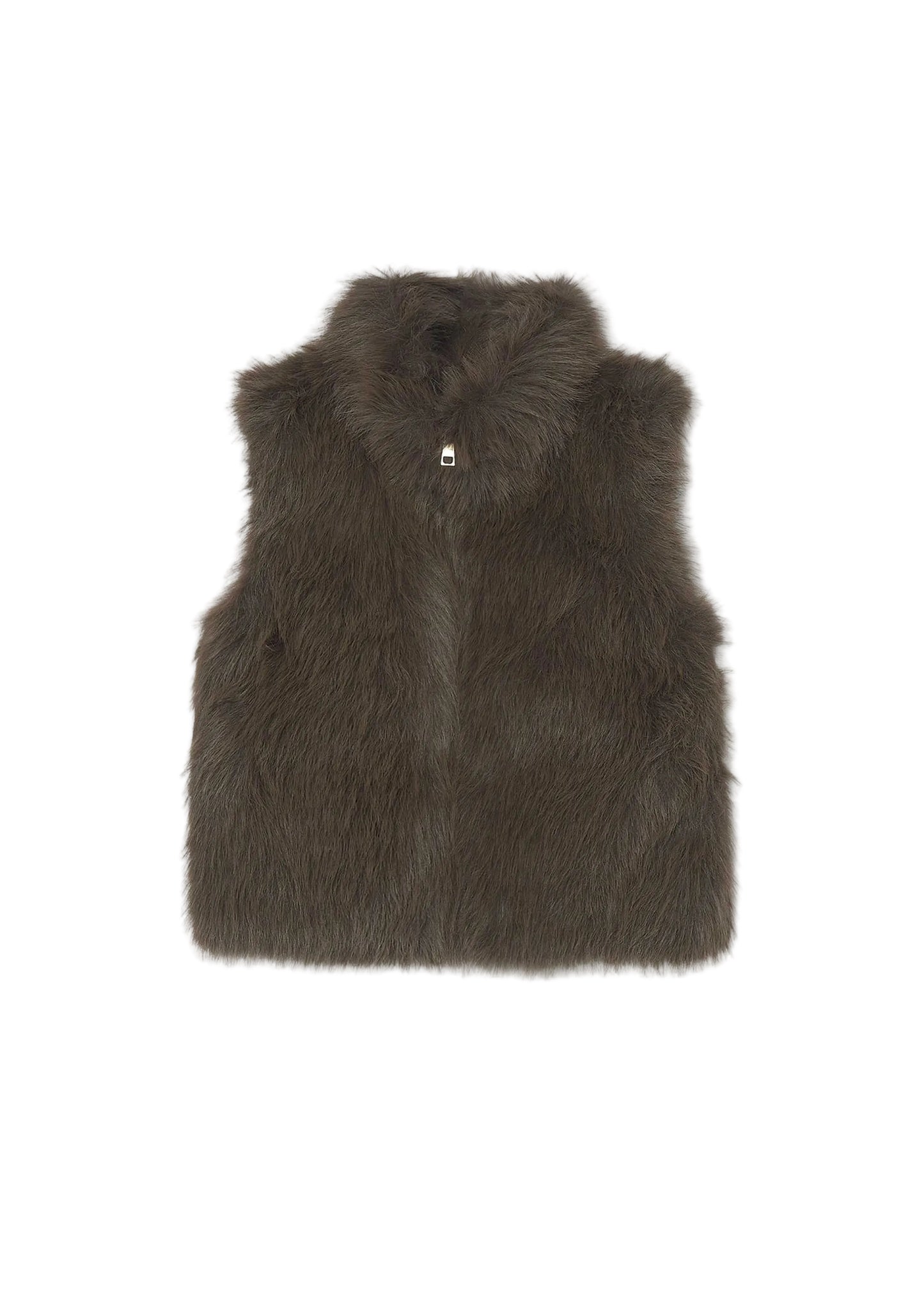 Chocolate Faux-Fur Vest