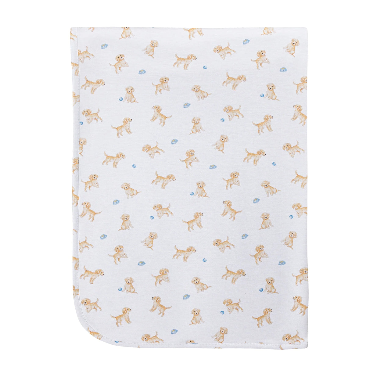 Tiny Puppies Printed Pima Receiving Blanket 30”X28.5”