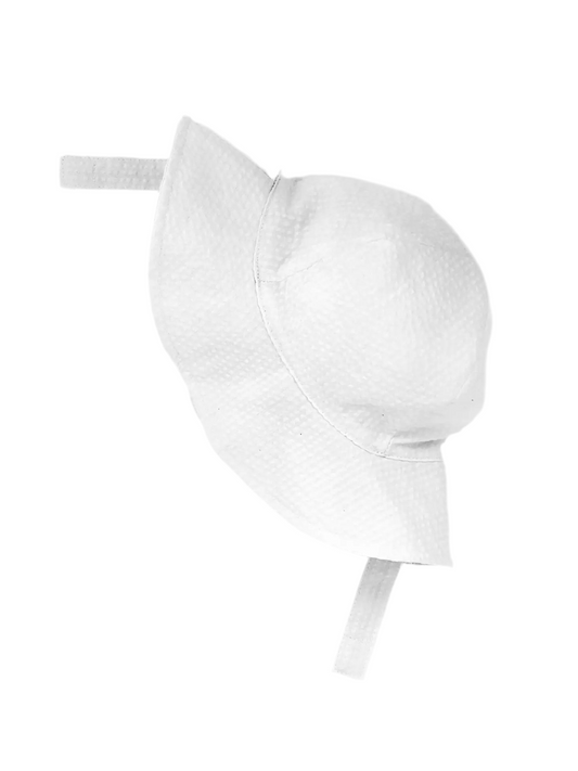 White Seersucker UPF 25+ Sunhat for Babies & Toddlers