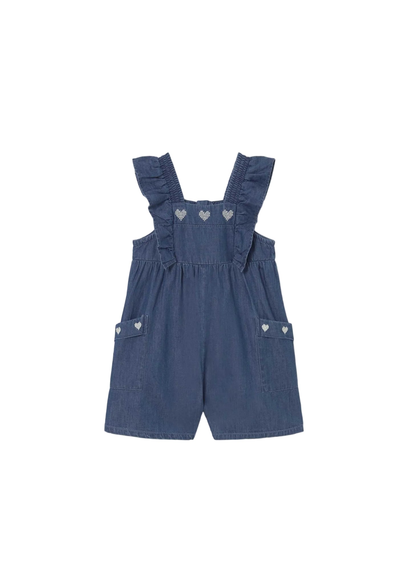 Denim Ruffled Romper
