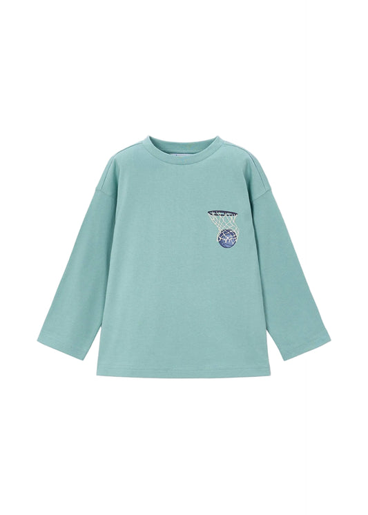 Seafoam Basketball Long Sleeve Tee