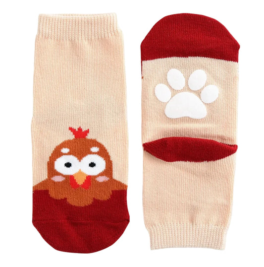 Non-Slip Grip Ankle Socks Chicky Zoo