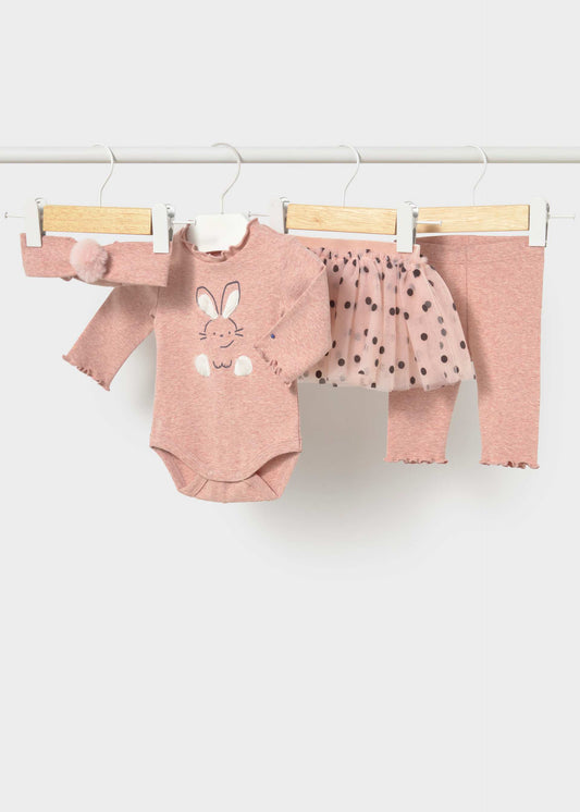 Bunny Bodysuit with Polka Dot Tutu Set