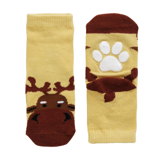 Non-Slip Grip Ankle Socks Moose Zoo